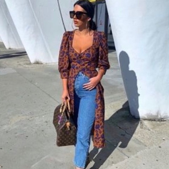 Zara Floral Printed Poplin Midi Dress - Picture 3 of 8